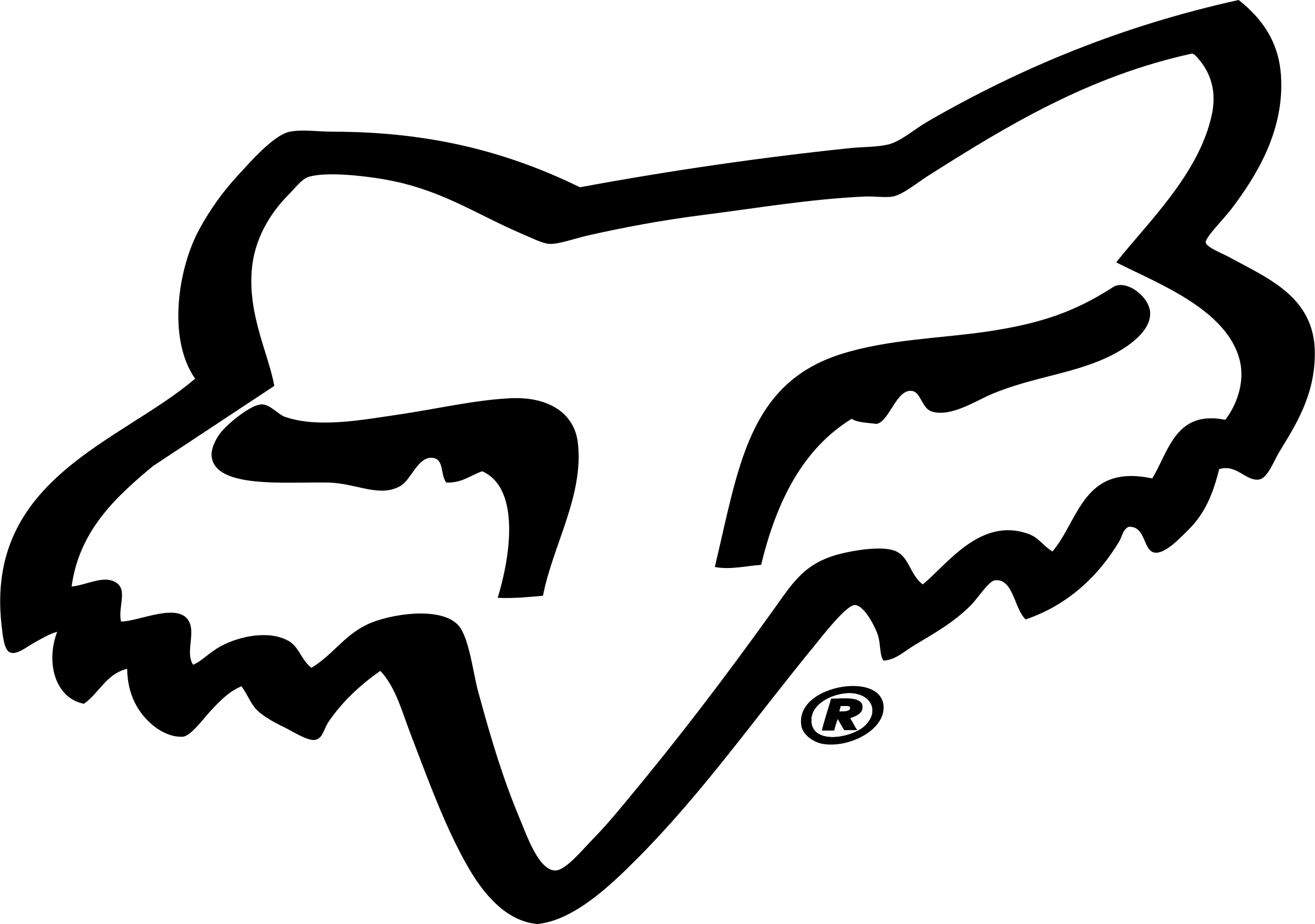 Fox Racing Logo Blackand White