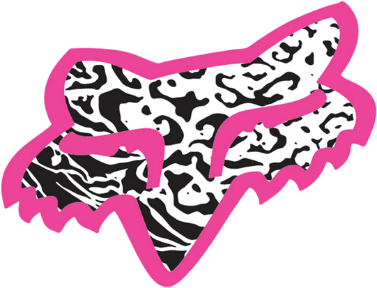 Fox Racing Logo Pink Outline