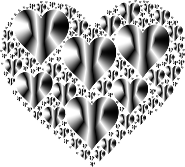 Fractal Hearts Pattern