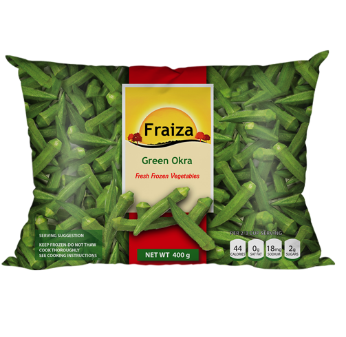 Fraiza Green Okra Frozen Vegetable Package