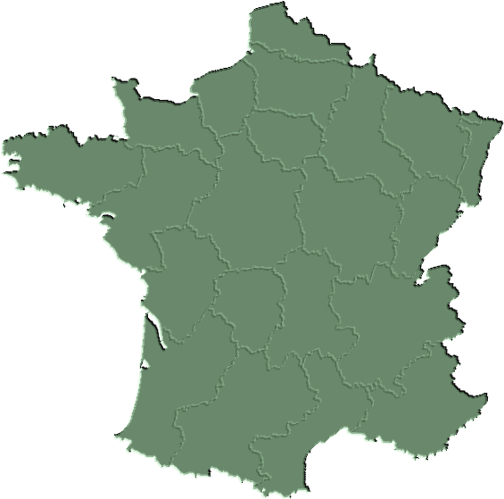 France Administrative Map Outline