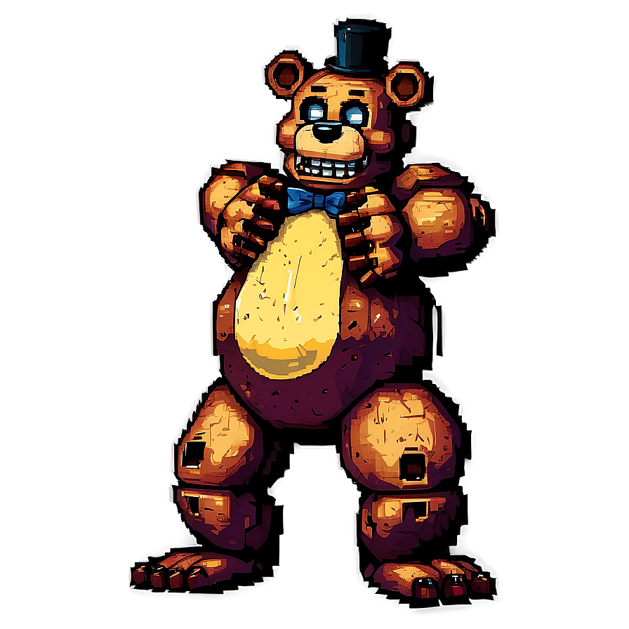 Freddy Fazbear Pixel Art Png Xxc