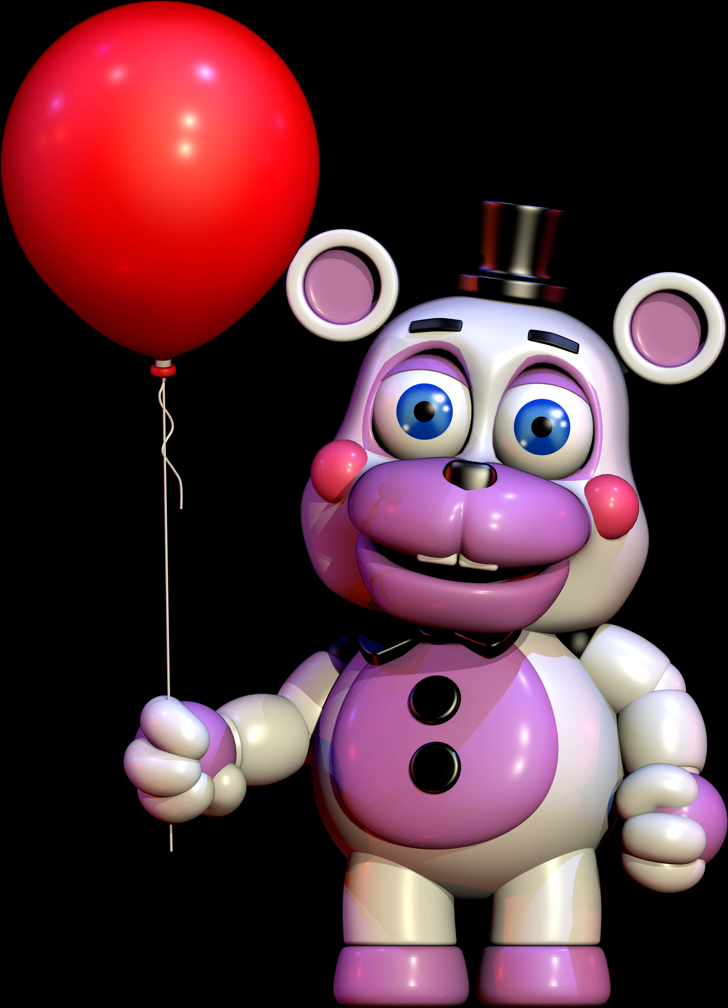 Freddy Fazbear With Red Balloon