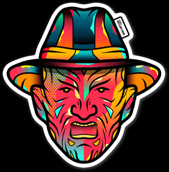 Freddy Krueger Pop Art Sticker