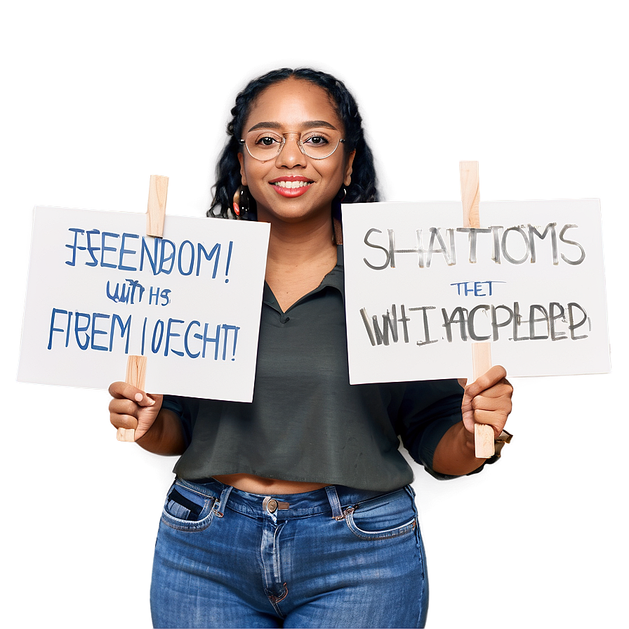 Freedom Of Speech Picket Sign Png 78