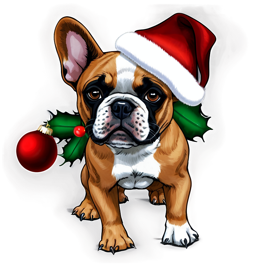 French Bulldog Christmas Png 95