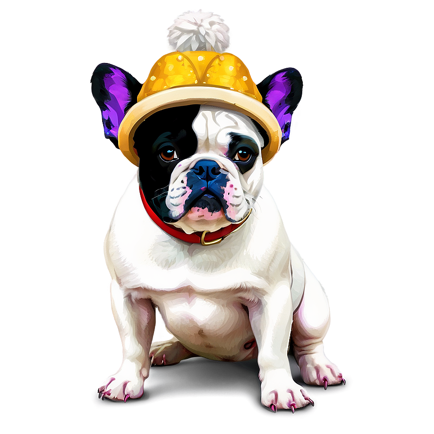 French Bulldog In Hat Png 06202024