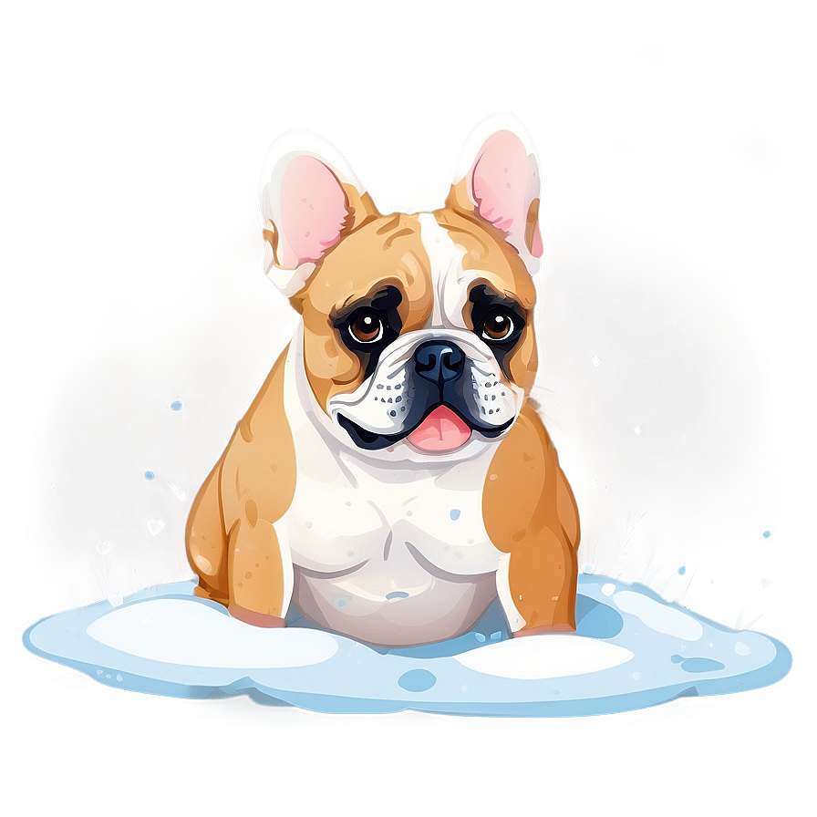 French Bulldog In Snow Png Rdy25