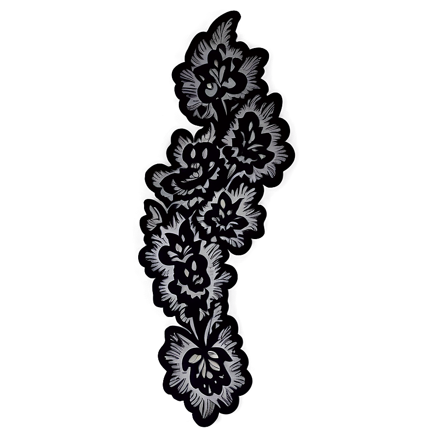 French Lace Applique Png 05042024