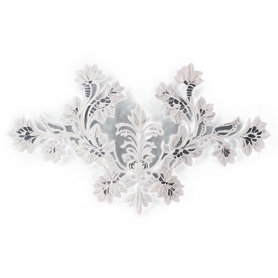 French Lace Applique Png 05042024