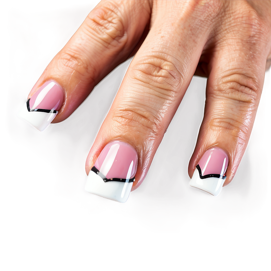 French Tip Acrylic Nails Png 4