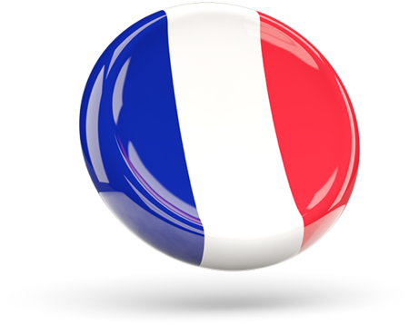 French Tricolor Ball Shiny Reflection