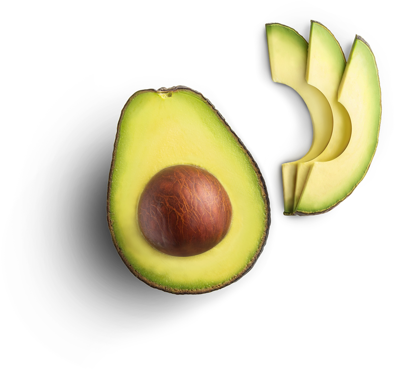 Fresh Avocado Halfand Slices