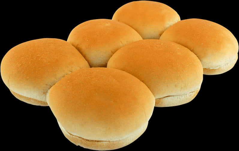 Fresh Baked Burger Buns Black Background