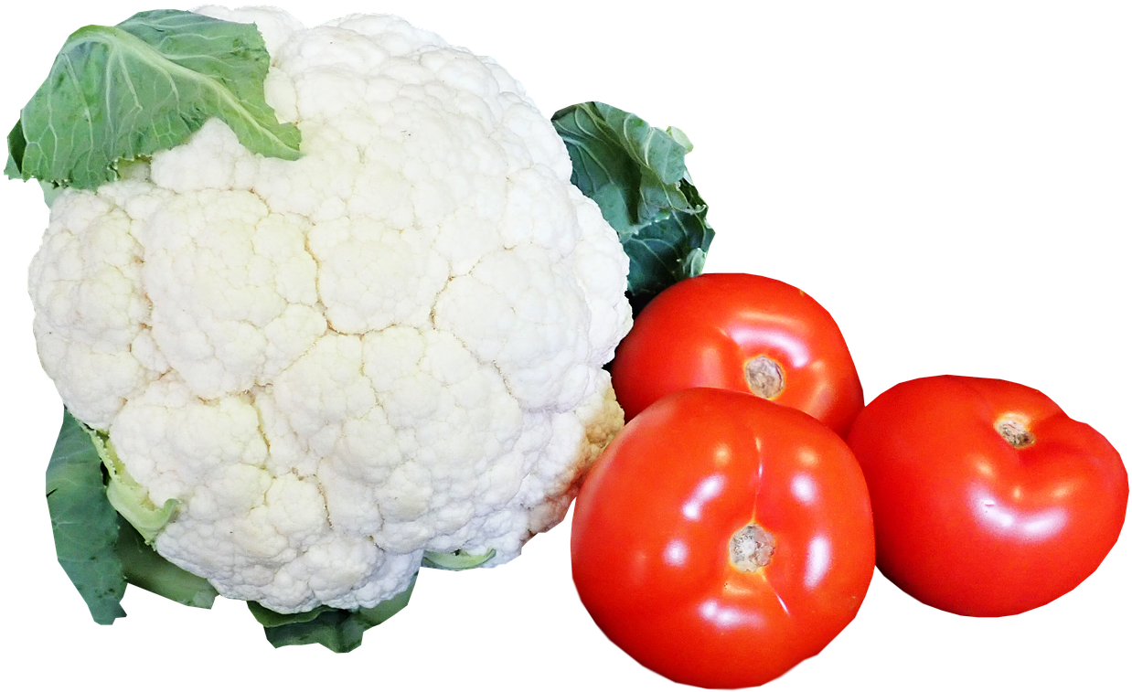 Fresh Cauliflowerand Tomatoes