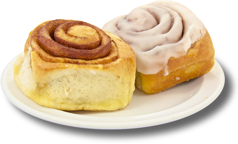 Fresh Cinnamon Rollson Plate