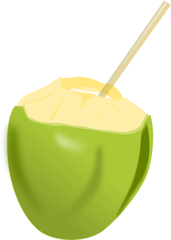 Fresh Coconut With Straw