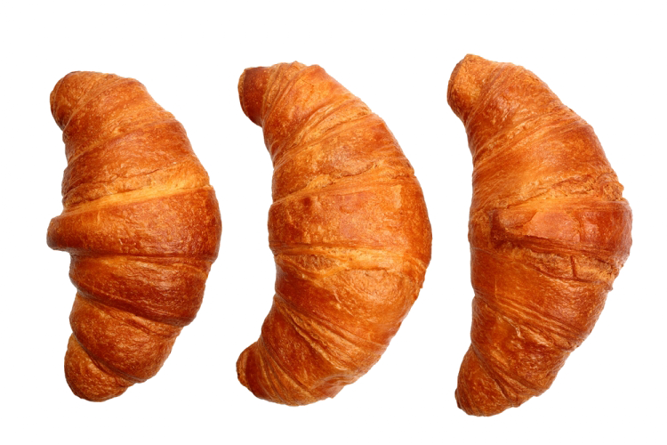 Fresh Croissants Isolated Background