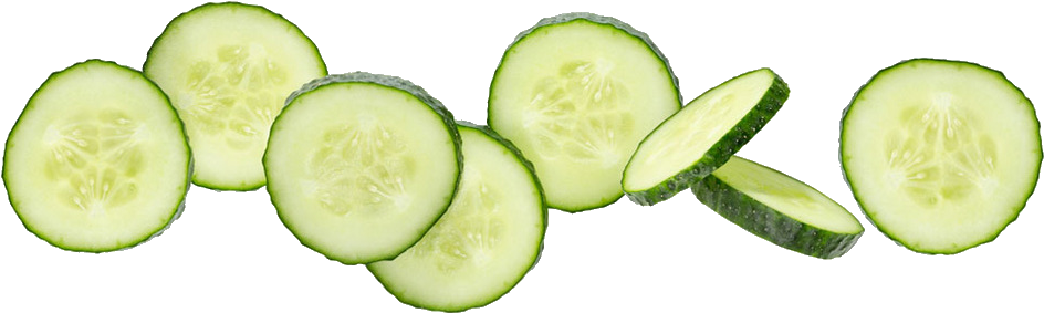 Fresh Cucumber Slices Transparent Background