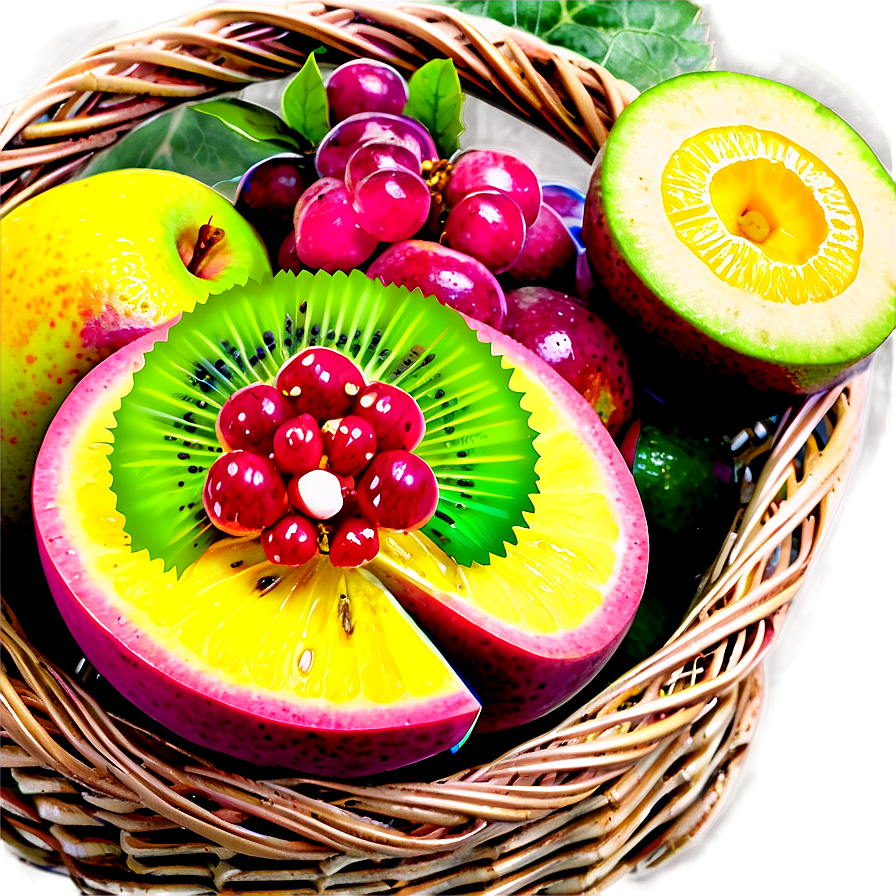 Fresh Fruit Basket Png 06262024