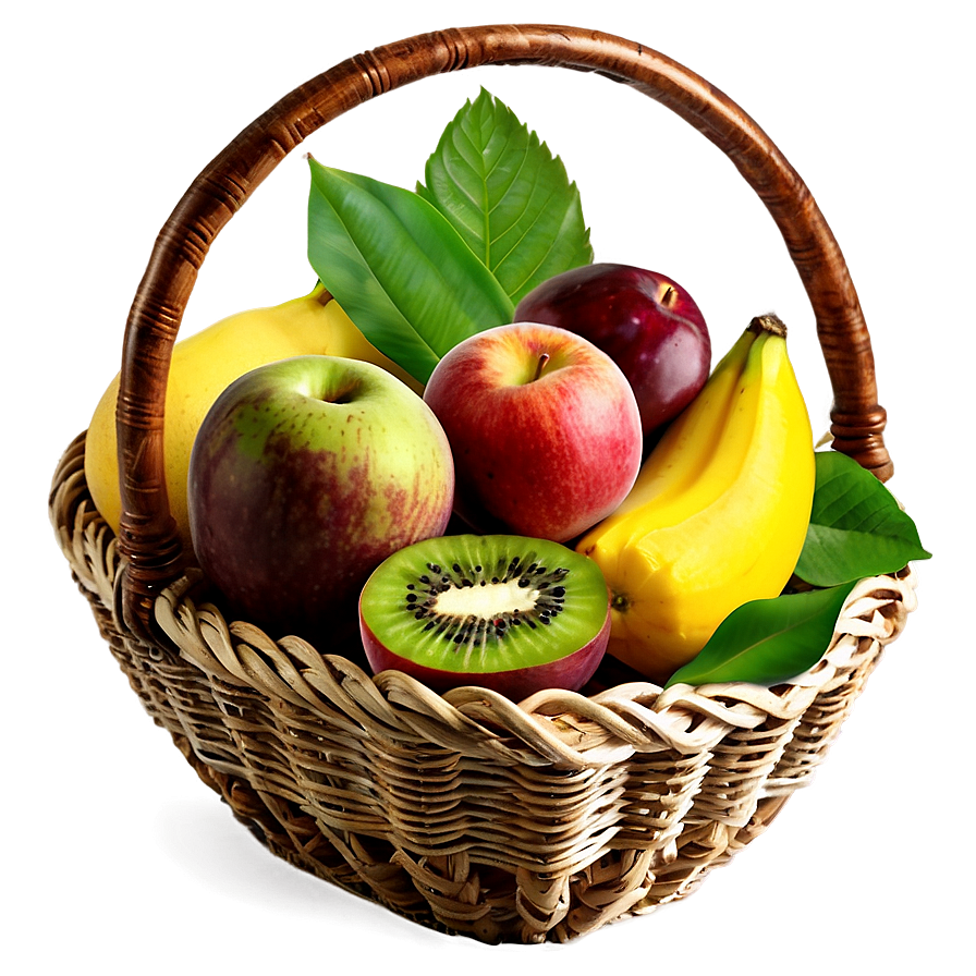 Fresh Fruit Basket Png 14