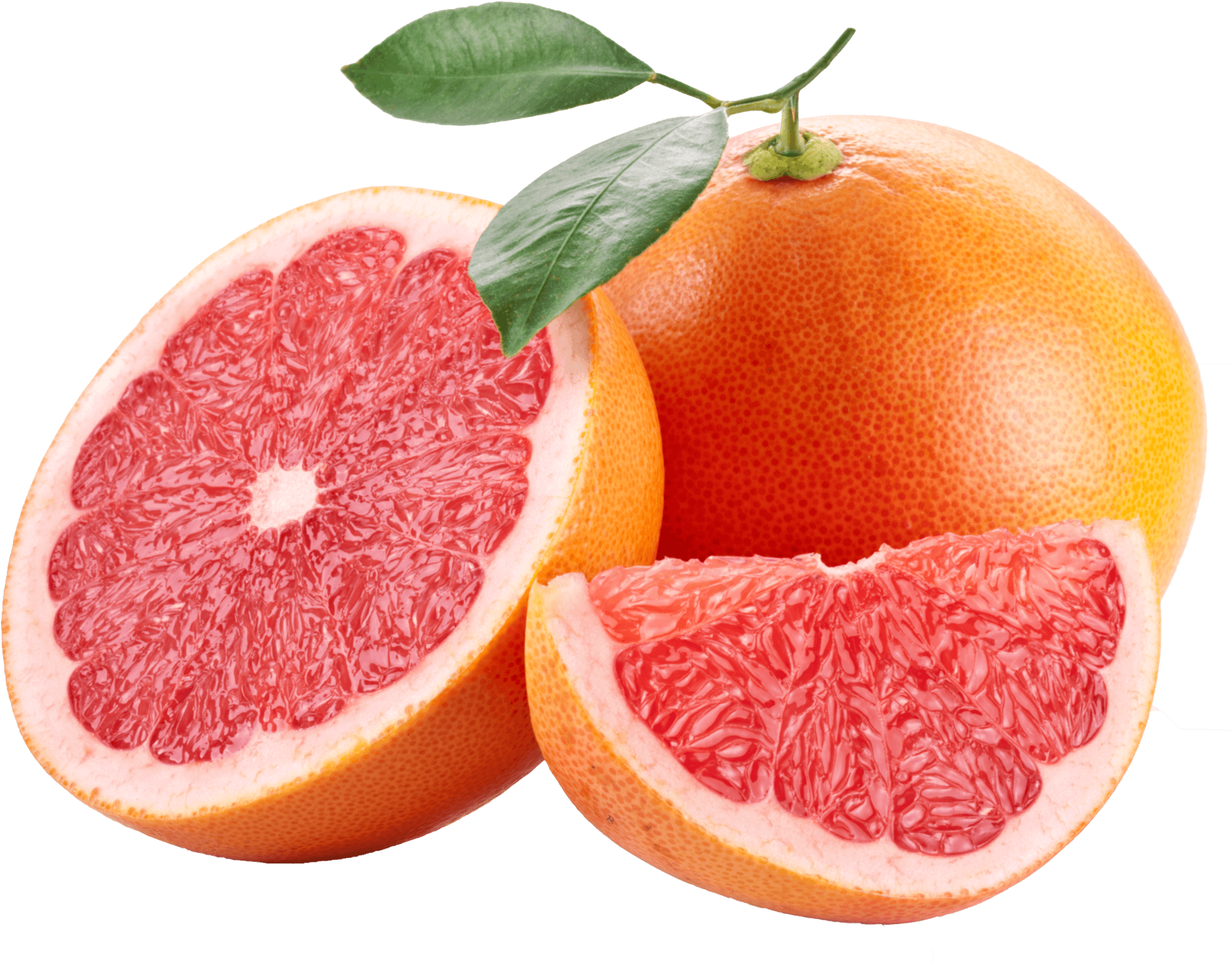 Fresh Grapefruit Sliceswith Leaves