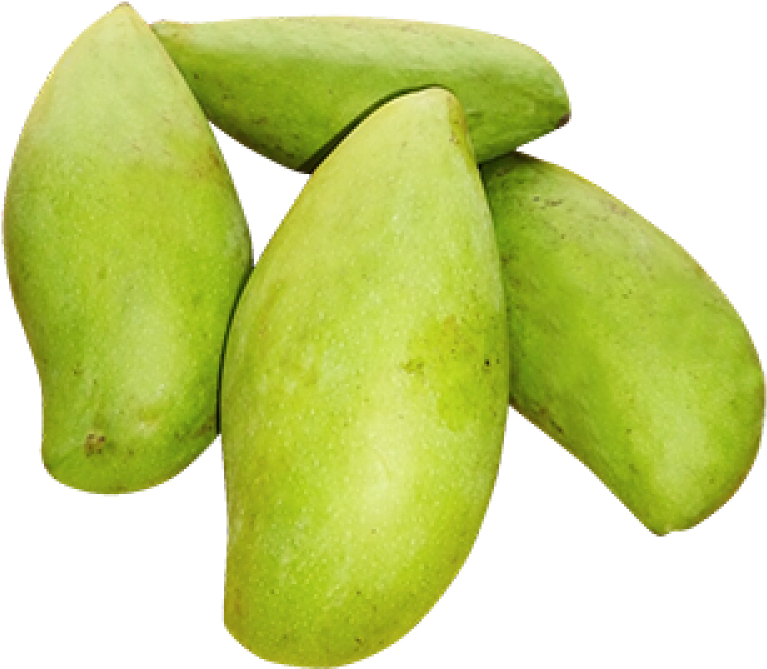 Fresh Green Mangoes Pile