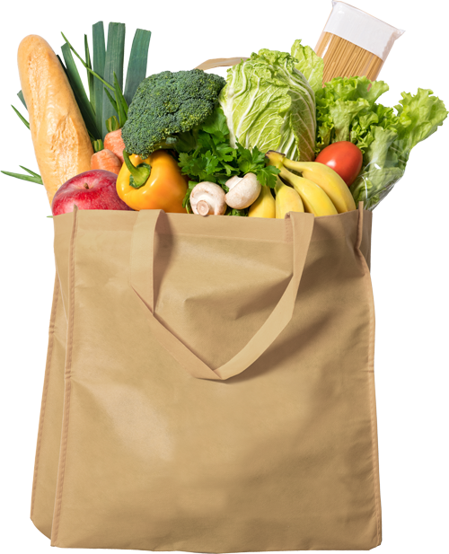 Fresh Groceriesin Paper Bag