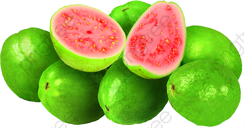 Fresh Guava Fruit Halvedand Whole