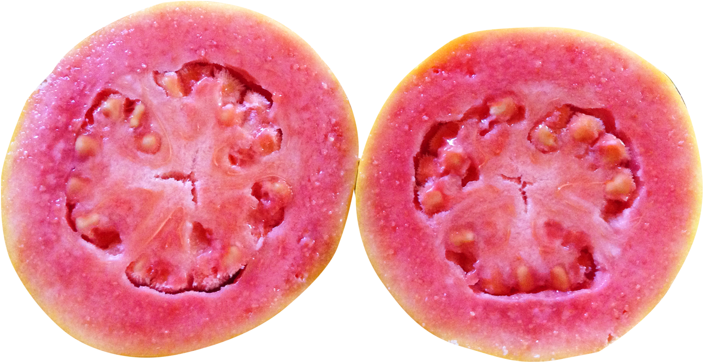 Fresh Guava Halves Cut