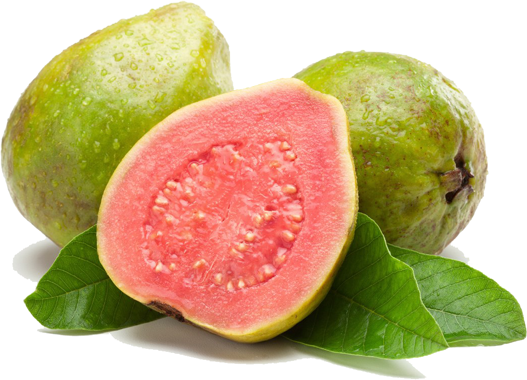 Fresh Guavaand Half Cutwith Leaves