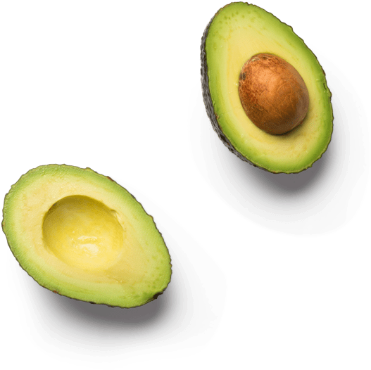 Fresh Halved Avocado With Pit