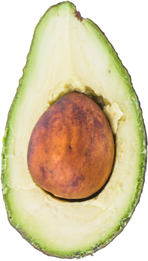 Fresh Halved Avocado With Pit