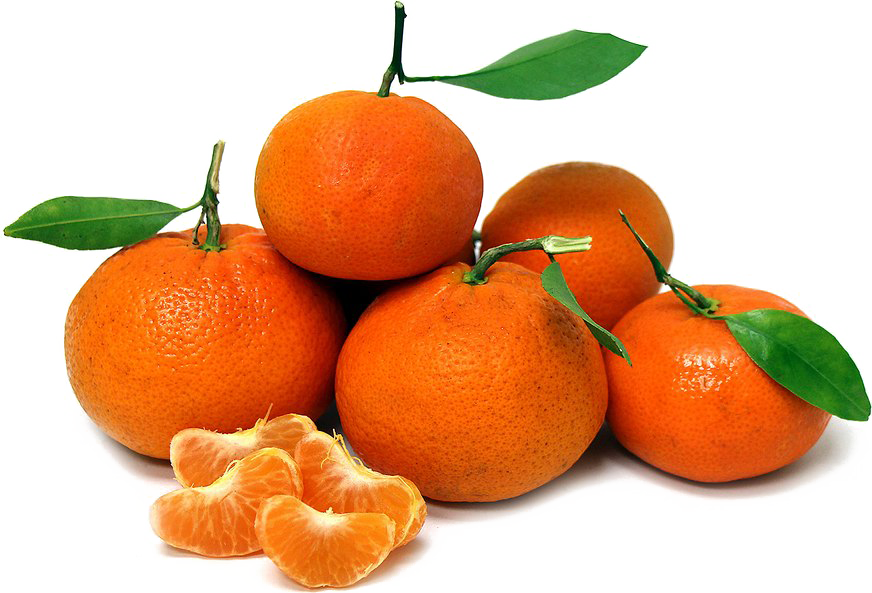 Fresh Mandarin Oranges With Leaves