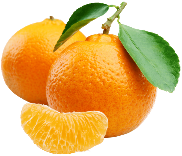 Fresh Mandarin Oranges With Leaves