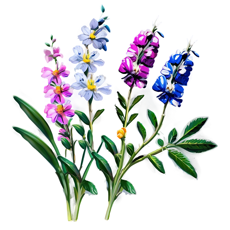 Fresh Morning Wildflowers Png Vpp