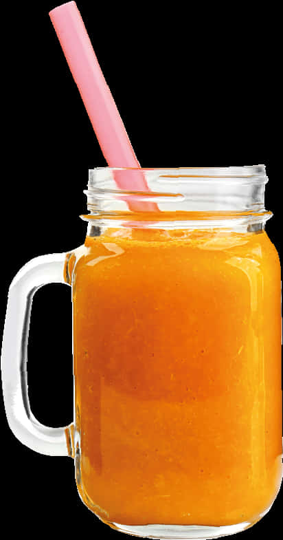 Fresh Orange Juice Mason Jar