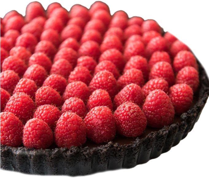 Fresh Raspberry Tart Closeup