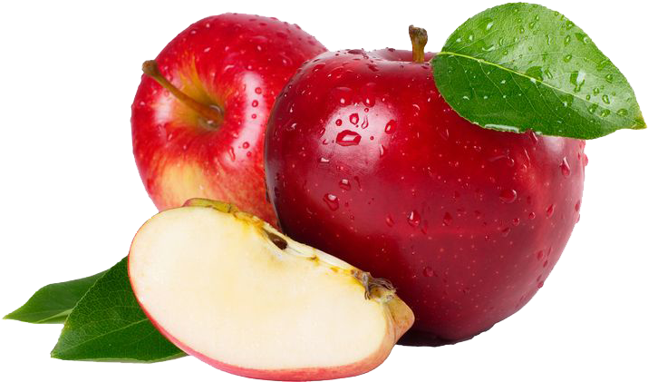 Fresh Red Applewith Water Droplets.png