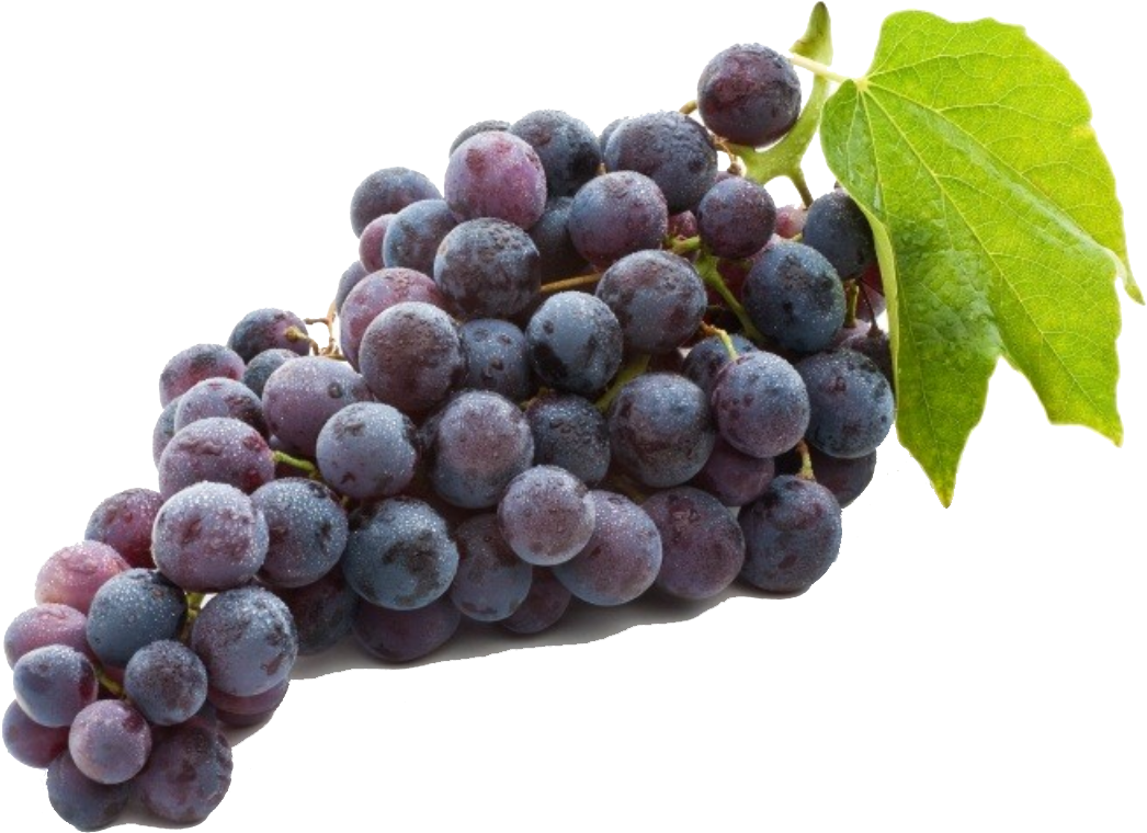 Fresh Red Grapes With Leaf.png