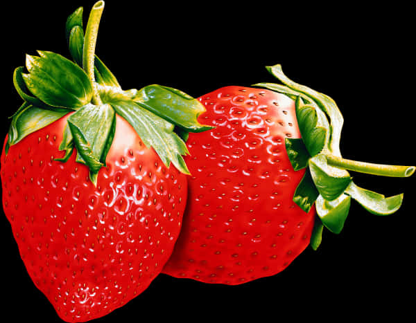 Fresh Strawberrieswith Water Droplets