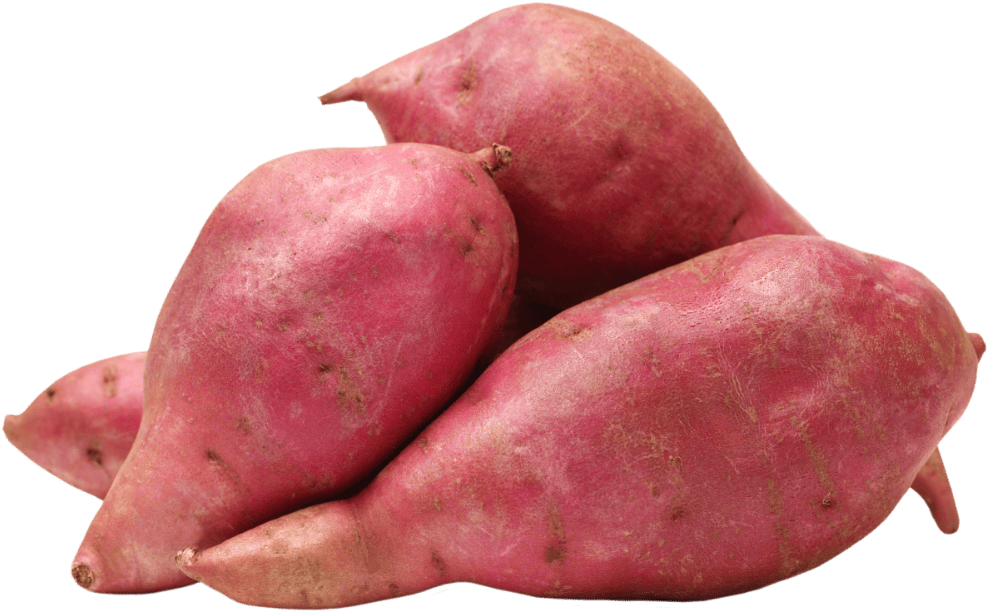 Fresh Sweet Potatoes Isolated