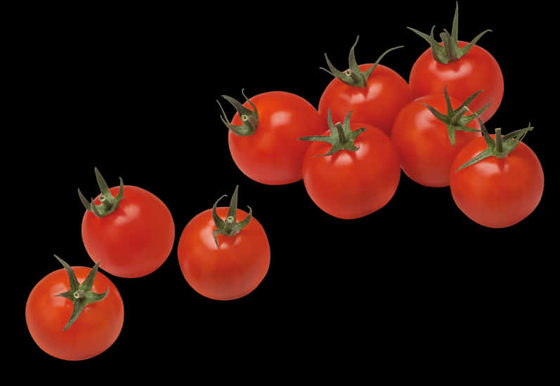 Fresh Tomatoes Black Background