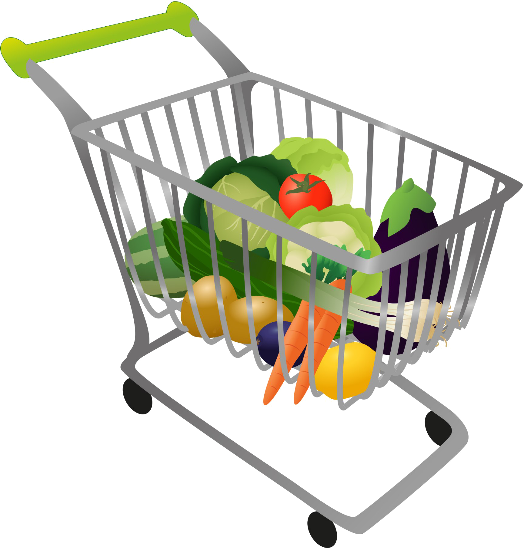 Fresh Vegetablesin Shopping Cart