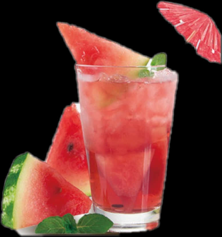 Fresh Watermelon Juice Glass