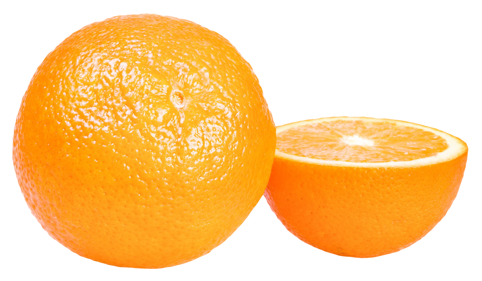 Fresh Wholeand Halved Orange