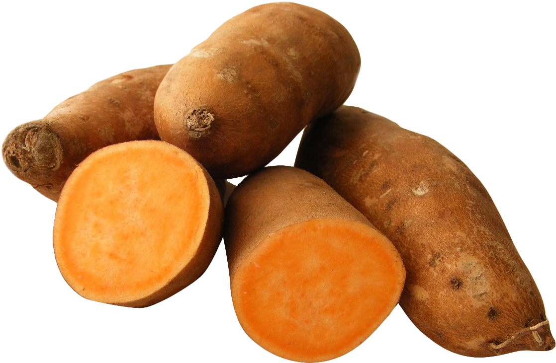 Fresh Yams Isolatedon Background