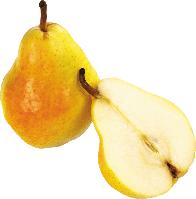Fresh Yellow Pear Half Cut