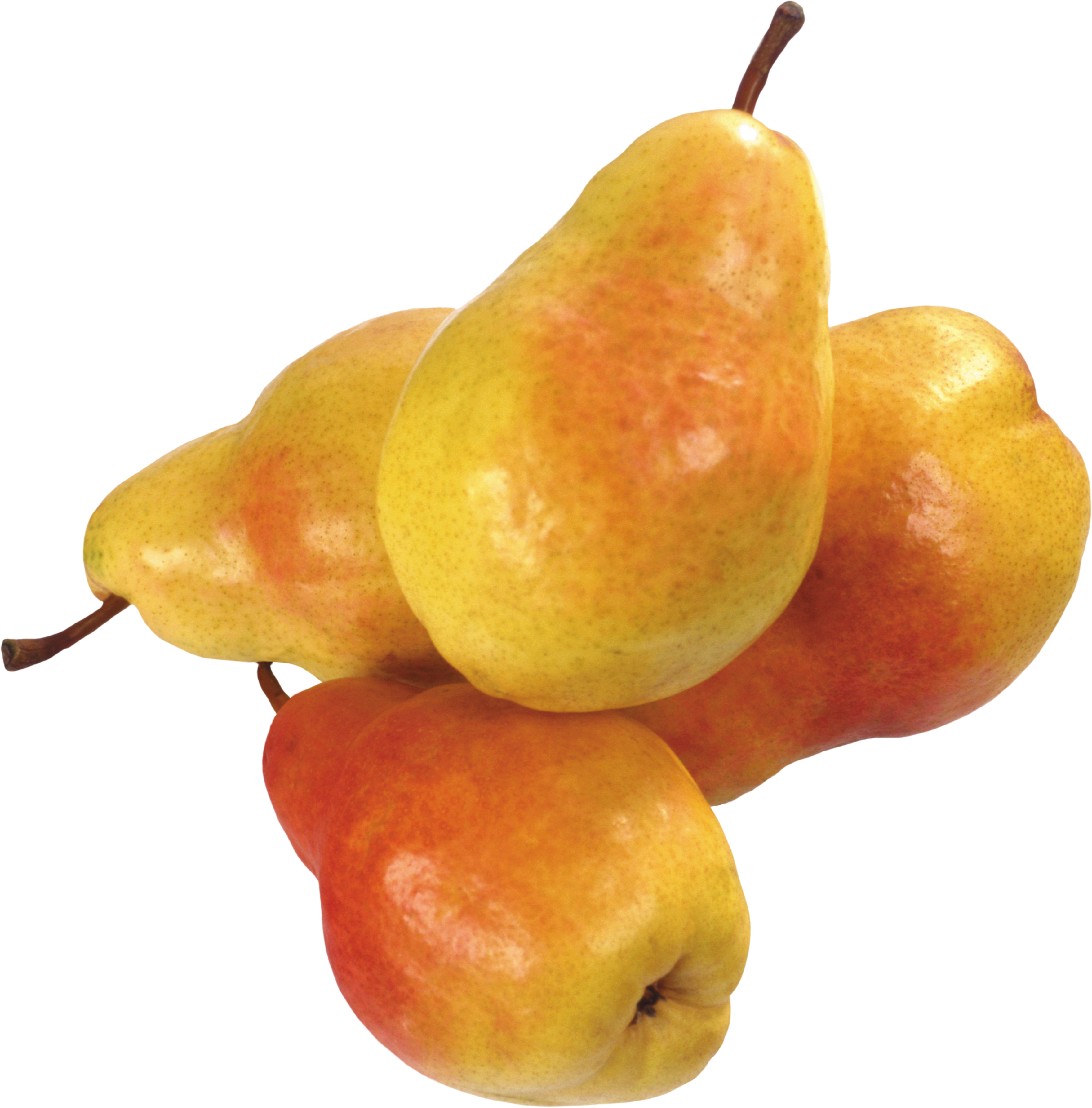 Fresh Yellow Pears Transparent Background