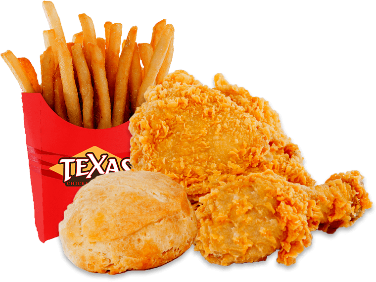 Fried Chicken Meal Combo Texas Brand